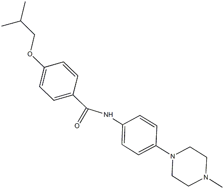 4-isobutoxy-N-[4-(4-methyl-1-piperazinyl)phenyl]benzamide,898655-21-5,结构式