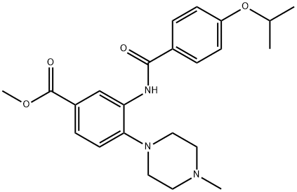 methyl 3-[(4-isopropoxybenzoyl)amino]-4-(4-methyl-1-piperazinyl)benzoate,898695-75-5,结构式