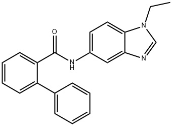 N-(1-ethyl-1H-benzimidazol-5-yl)[1,1'-biphenyl]-2-carboxamide 化学構造式