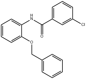 N-[2-(benzyloxy)phenyl]-3-chlorobenzamide 化学構造式