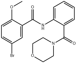 5-bromo-2-methoxy-N-[2-(4-morpholinylcarbonyl)phenyl]benzamide,899142-24-6,结构式