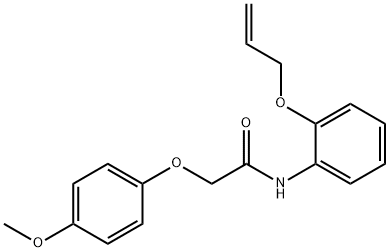 N-[2-(allyloxy)phenyl]-2-(4-methoxyphenoxy)acetamide 化学構造式