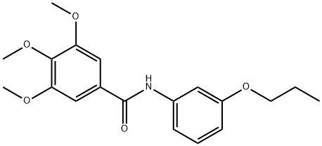 3,4,5-trimethoxy-N-(3-propoxyphenyl)benzamide 化学構造式