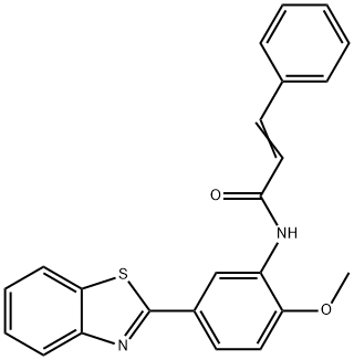 N-[5-(1,3-benzothiazol-2-yl)-2-methoxyphenyl]-3-phenylacrylamide Struktur