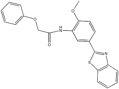 N-[5-(1,3-benzothiazol-2-yl)-2-methoxyphenyl]-2-phenoxyacetamide Structure