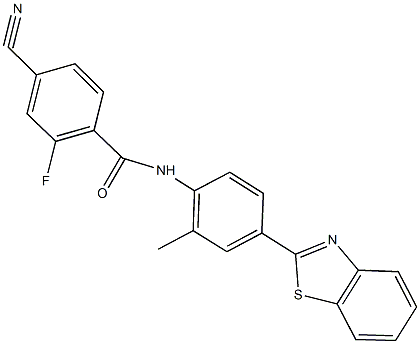 N-[4-(1,3-benzothiazol-2-yl)-2-methylphenyl]-4-cyano-2-fluorobenzamide Structure