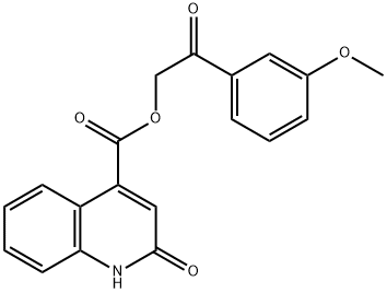2-(3-methoxyphenyl)-2-oxoethyl 2-hydroxy-4-quinolinecarboxylate,899997-43-4,结构式