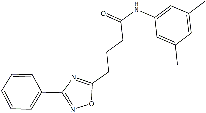 N-(3,5-dimethylphenyl)-4-(3-phenyl-1,2,4-oxadiazol-5-yl)butanamide 化学構造式