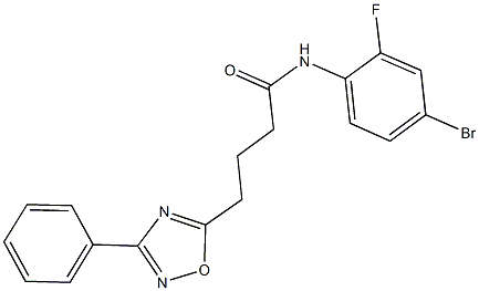 N-(4-bromo-2-fluorophenyl)-4-(3-phenyl-1,2,4-oxadiazol-5-yl)butanamide 结构式