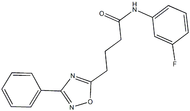 N-(3-fluorophenyl)-4-(3-phenyl-1,2,4-oxadiazol-5-yl)butanamide Structure