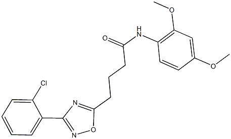 4-[3-(2-chlorophenyl)-1,2,4-oxadiazol-5-yl]-N-(2,4-dimethoxyphenyl)butanamide Struktur