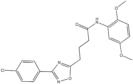 4-[3-(4-chlorophenyl)-1,2,4-oxadiazol-5-yl]-N-(2,5-dimethoxyphenyl)butanamide Structure