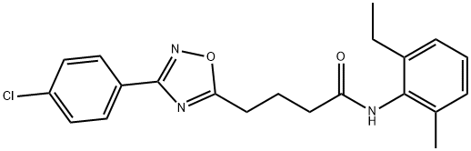 4-[3-(4-chlorophenyl)-1,2,4-oxadiazol-5-yl]-N-(2-ethyl-6-methylphenyl)butanamide Struktur