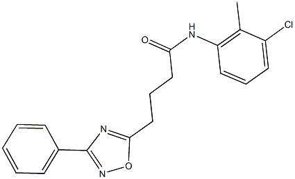 N-(3-chloro-2-methylphenyl)-4-(3-phenyl-1,2,4-oxadiazol-5-yl)butanamide Struktur