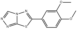 6-(3,4-dimethoxyphenyl)[1,2,4]triazolo[3,4-b][1,3,4]thiadiazole 化学構造式