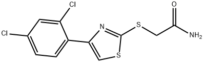 2-{[4-(2,4-dichlorophenyl)-1,3-thiazol-2-yl]sulfanyl}acetamide 化学構造式