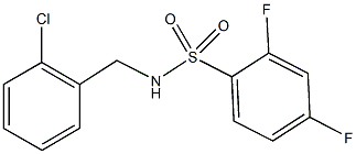 N-(2-chlorobenzyl)-2,4-difluorobenzenesulfonamide 化学構造式