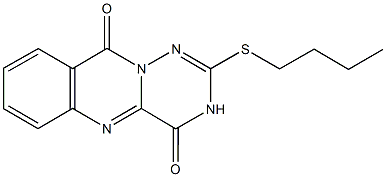 2-(butylsulfanyl)-3H-[1,2,4]triazino[6,1-b]quinazoline-4,10-dione,900447-02-1,结构式