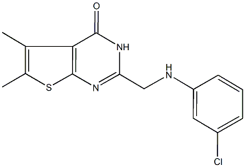 2-[(3-chloroanilino)methyl]-5,6-dimethylthieno[2,3-d]pyrimidin-4(3H)-one|