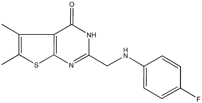 2-[(4-fluoroanilino)methyl]-5,6-dimethylthieno[2,3-d]pyrimidin-4(3H)-one|