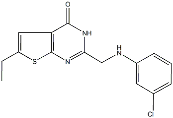 2-[(3-chloroanilino)methyl]-6-ethylthieno[2,3-d]pyrimidin-4(3H)-one Structure