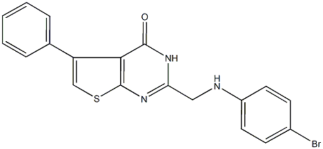 2-[(4-bromoanilino)methyl]-5-phenylthieno[2,3-d]pyrimidin-4(3H)-one Structure
