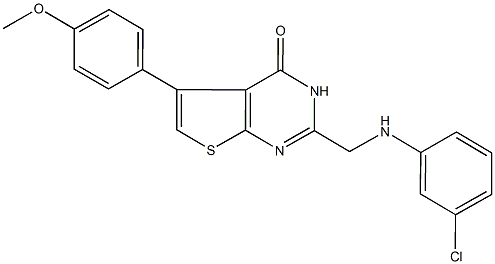 2-[(3-chloroanilino)methyl]-5-(4-methoxyphenyl)thieno[2,3-d]pyrimidin-4(3H)-one|