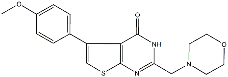 5-(4-methoxyphenyl)-2-(4-morpholinylmethyl)thieno[2,3-d]pyrimidin-4(3H)-one Structure