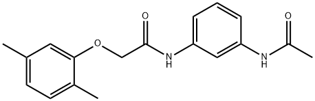 N-[3-(acetylamino)phenyl]-2-(2,5-dimethylphenoxy)acetamide 结构式