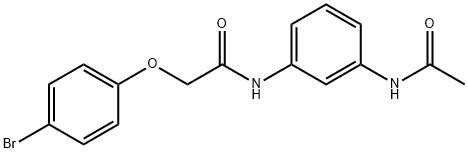 N-[3-(acetylamino)phenyl]-2-(4-bromophenoxy)acetamide,900721-20-2,结构式