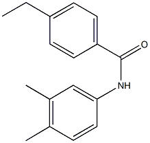 N-(3,4-dimethylphenyl)-4-ethylbenzamide Struktur
