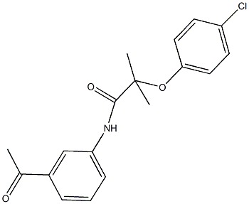 N-(3-acetylphenyl)-2-(4-chlorophenoxy)-2-methylpropanamide Structure