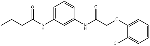 N-(3-{[2-(2-chlorophenoxy)acetyl]amino}phenyl)butanamide Structure