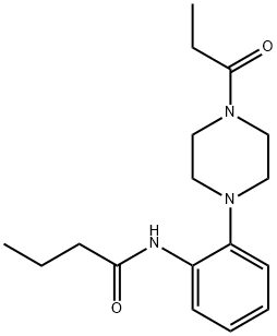 N-[2-(4-propionyl-1-piperazinyl)phenyl]butanamide 结构式