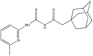 N-(1-adamantylacetyl)-N'-(6-methyl-2-pyridinyl)thiourea Struktur