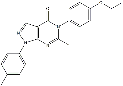 5-(4-ethoxyphenyl)-6-methyl-1-(4-methylphenyl)-1,5-dihydro-4H-pyrazolo[3,4-d]pyrimidin-4-one,901022-19-3,结构式