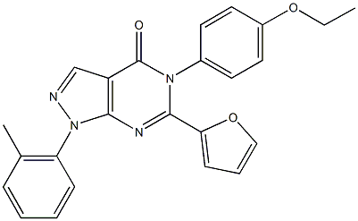 5-(4-ethoxyphenyl)-6-(2-furyl)-1-(2-methylphenyl)-1,5-dihydro-4H-pyrazolo[3,4-d]pyrimidin-4-one Structure