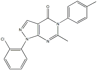 1-(2-chlorophenyl)-6-methyl-5-(4-methylphenyl)-1,5-dihydro-4H-pyrazolo[3,4-d]pyrimidin-4-one|