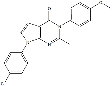 1-(4-chlorophenyl)-5-(4-methoxyphenyl)-6-methyl-1,5-dihydro-4H-pyrazolo[3,4-d]pyrimidin-4-one|