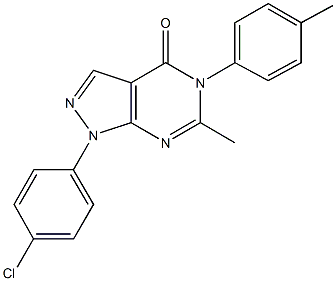 901043-70-7 1-(4-chlorophenyl)-6-methyl-5-(4-methylphenyl)-1,5-dihydro-4H-pyrazolo[3,4-d]pyrimidin-4-one