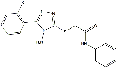 2-{[4-amino-5-(2-bromophenyl)-4H-1,2,4-triazol-3-yl]sulfanyl}-N-phenylacetamide Structure