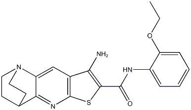 5-amino-N-(2-ethoxyphenyl)-7-thia-1,9-diazatetracyclo[9.2.2.0~2,10~.0~4,8~]pentadeca-2(10),3,5,8-tetraene-6-carboxamide Structure