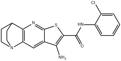 8-amino-N-(2-chlorophenyl)-1,2,3,4-tetrahydro-1,4-ethanothieno[2,3-b][1,5]naphthyridine-7-carboxamide,902045-82-3,结构式