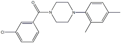 1-(3-chlorobenzoyl)-4-(2,4-dimethylphenyl)piperazine,902248-89-9,结构式