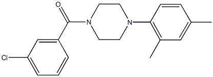 1-(3-chlorobenzoyl)-4-(2,4-dimethylphenyl)piperazine Structure