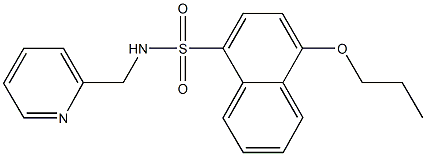 4-propoxy-N-(2-pyridinylmethyl)-1-naphthalenesulfonamide,902248-91-3,结构式