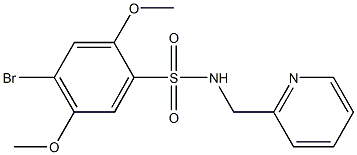 4-bromo-2,5-dimethoxy-N-(2-pyridinylmethyl)benzenesulfonamide Structure