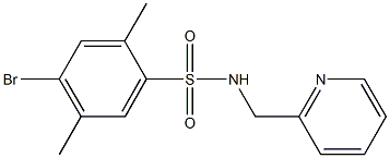 4-bromo-2,5-dimethyl-N-(2-pyridinylmethyl)benzenesulfonamide Struktur