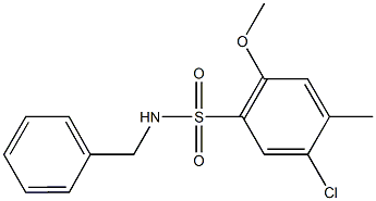 N-benzyl-5-chloro-2-methoxy-4-methylbenzenesulfonamide,902249-20-1,结构式