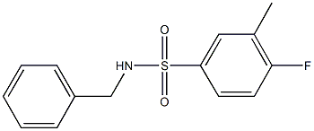 N-benzyl-4-fluoro-3-methylbenzenesulfonamide Struktur